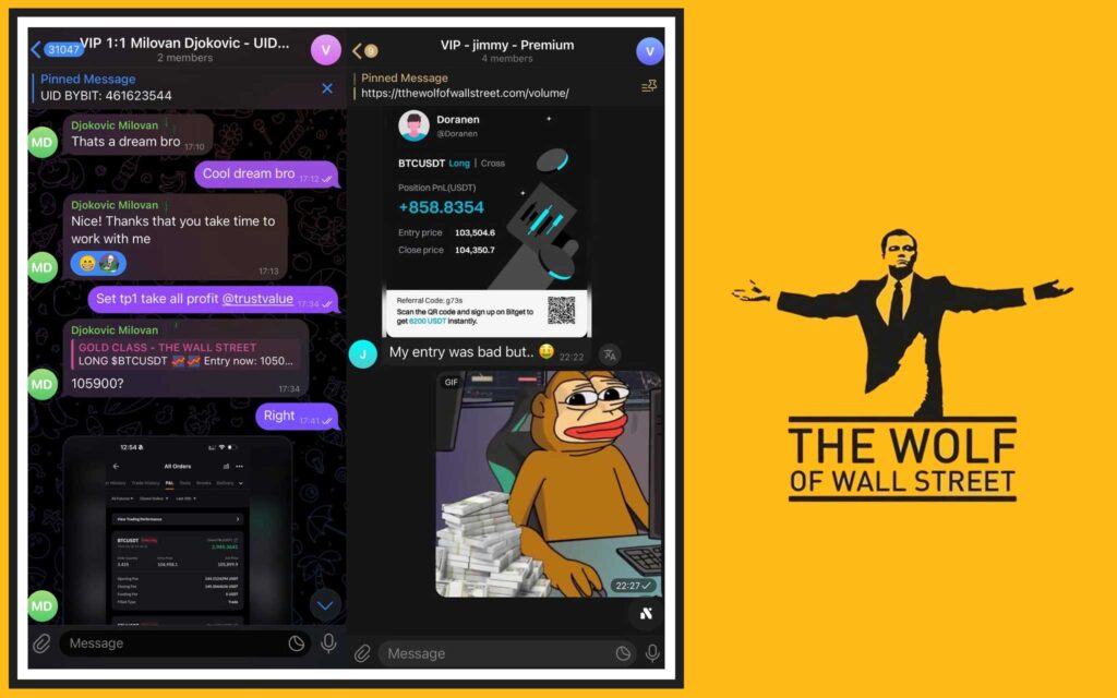 The Wolf Of Wall Street crypto trading community