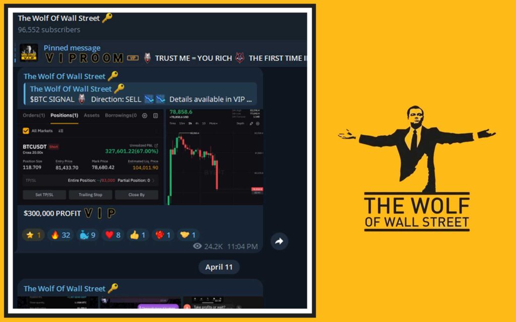 The Wolf Of Wall Street crypto trading community