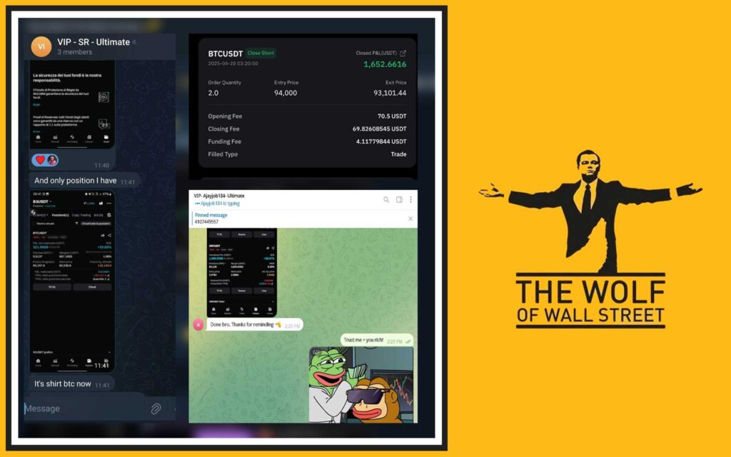 The Wolf Of Wall Street crypto trading community
