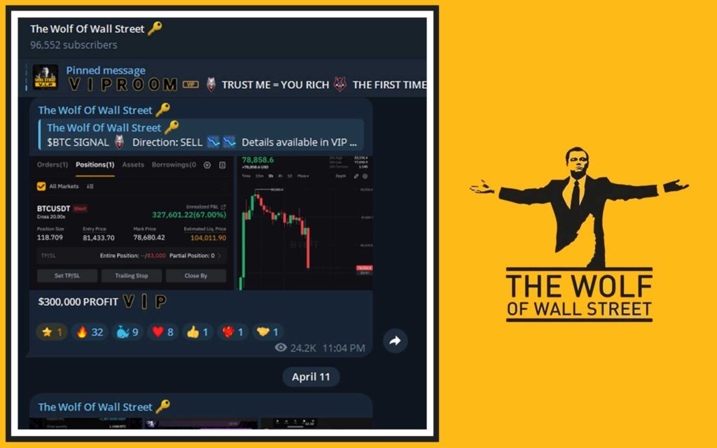 The Wolf Of Wall Street crypto trading communit