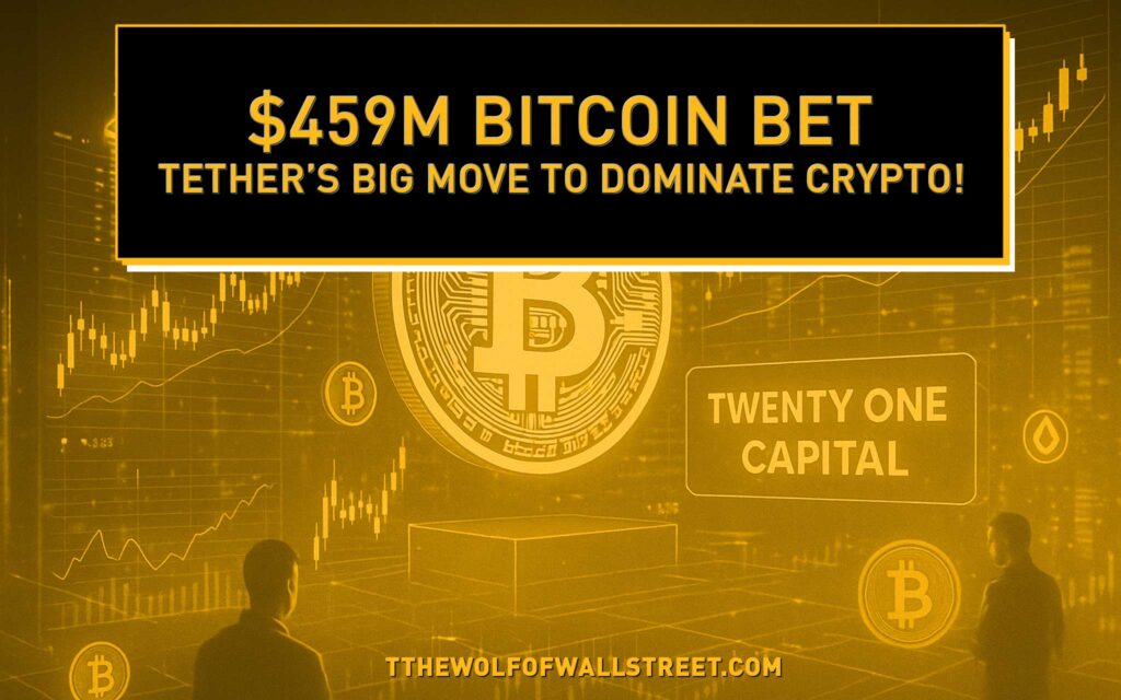 Tether Buys $459M Bitcoin for Twenty One Capital – A Strategic Power Move in the Bitcoin Treasury Game