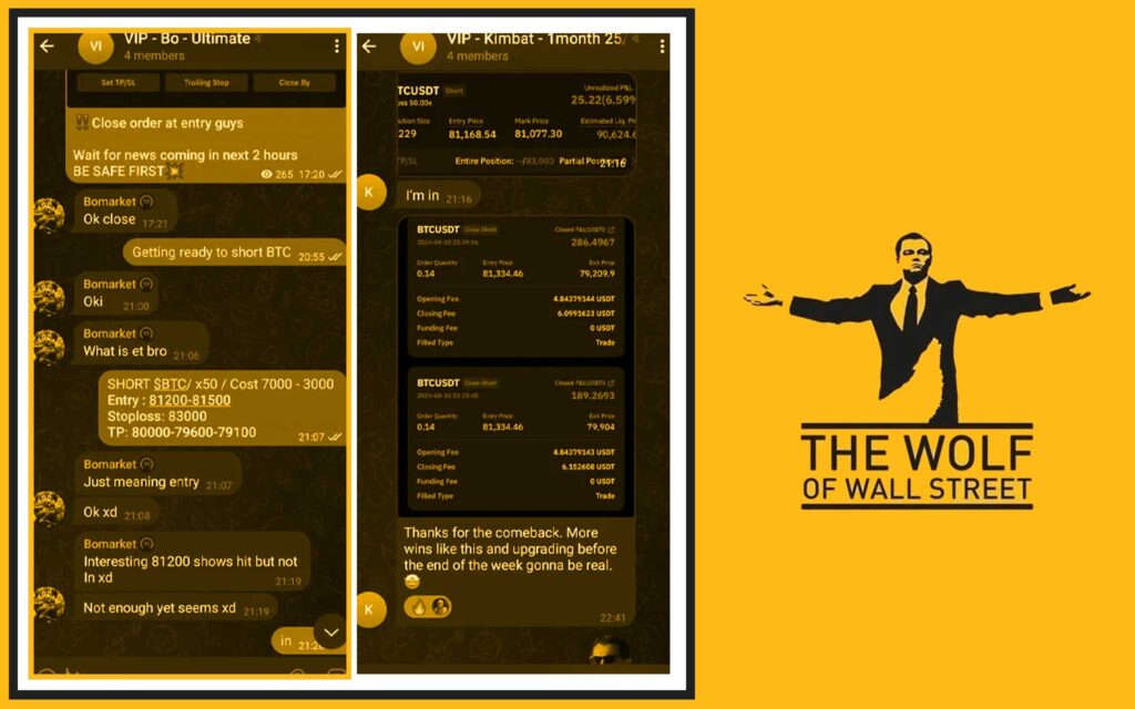 The Wolf Of Wall Street crypto trading community