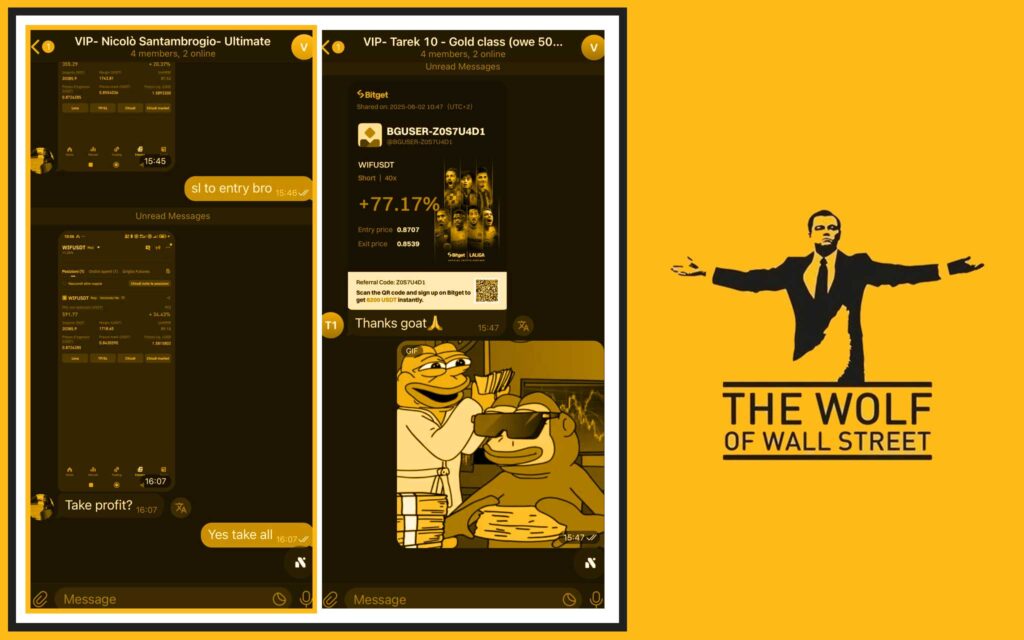 The Wolf Of Wall Street crypto trading community