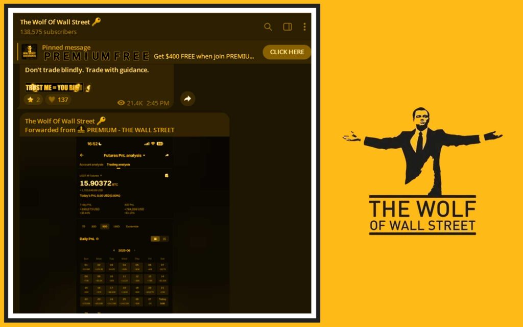 The Wolf Of Wall Street crypto trading community