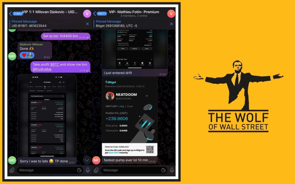The Wolf Of Wall Street crypto trading community