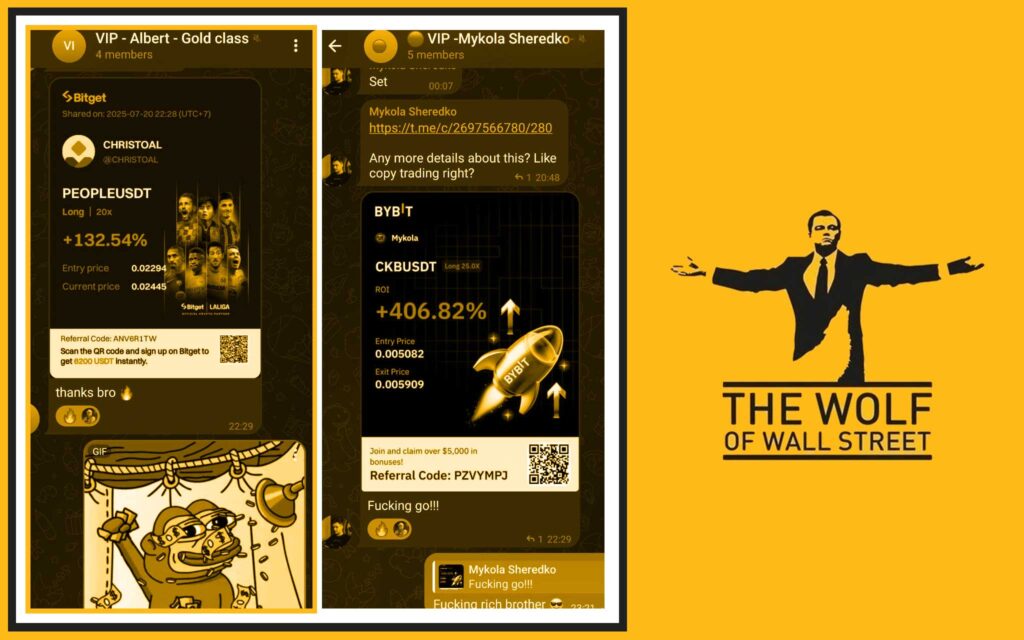 The Wolf Of Wall Street crypto trading community