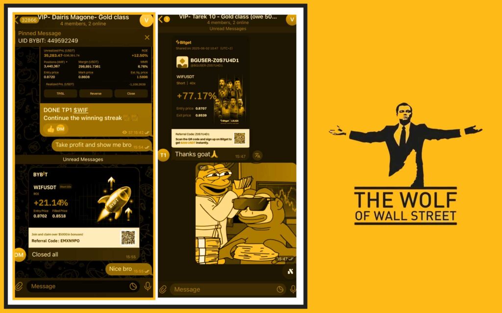 The Wolf Of Wall Street crypto trading community