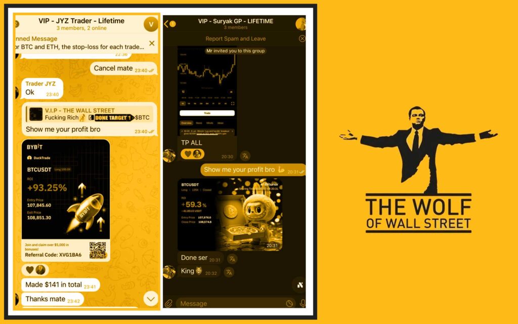 The Wolf Of Wall Street crypto trading community
