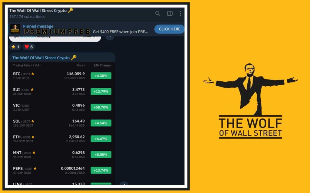 The Wolf Of Wall Street crypto trading community