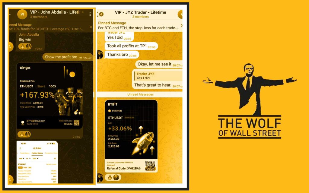 The Wolf Of Wall Street crypto trading community