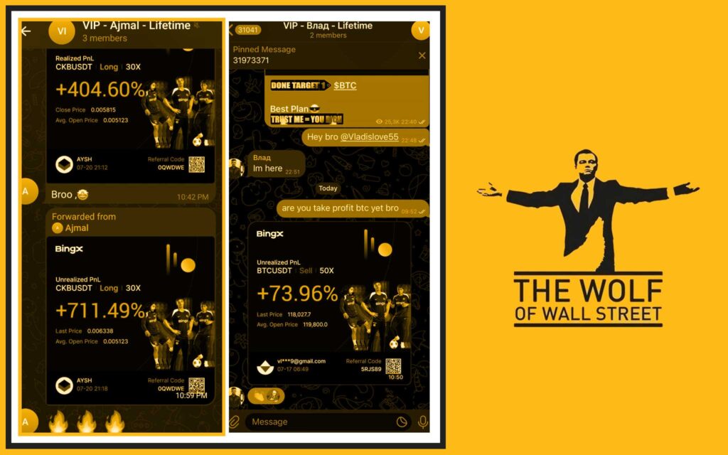 The Wolf Of Wall Street crypto trading community