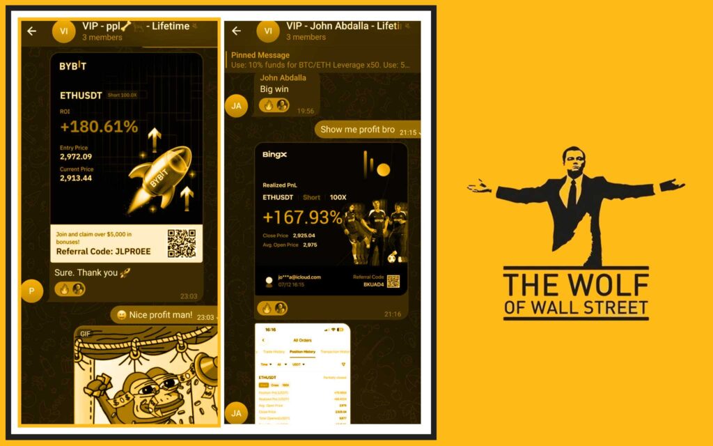 The Wolf Of Wall Street crypto trading community