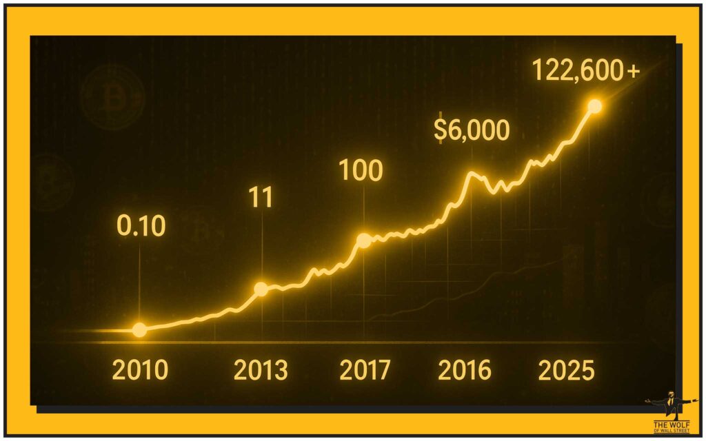 Bitcoin’s Meteoric Rise: From $0.10 to $122,600+