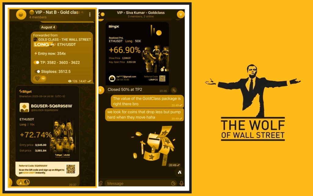 The Wolf Of Wall Street crypto trading community