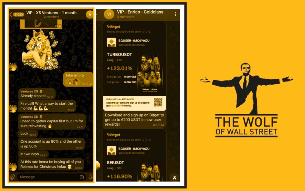 The Wolf Of Wall Street crypto trading community
