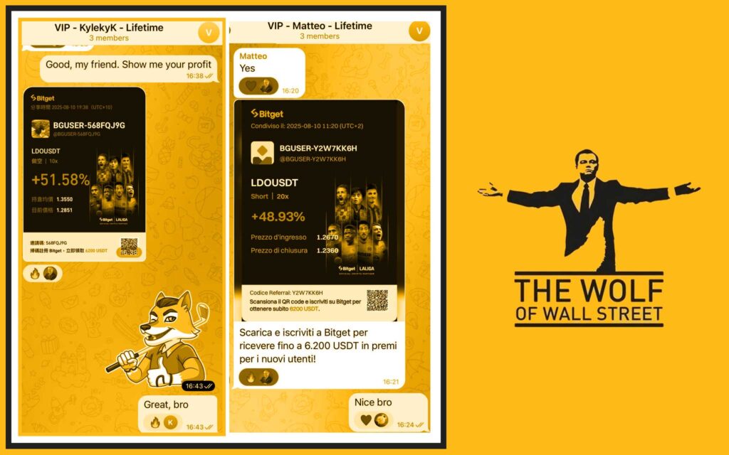 The Wolf Of Wall Street crypto trading community