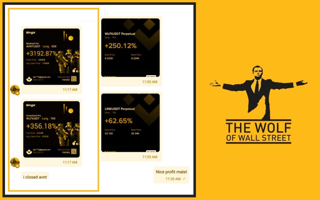 The Wolf Of Wall Street crypto trading community