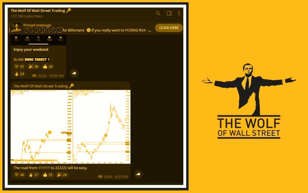 The Wolf Of Wall Street crypto trading community