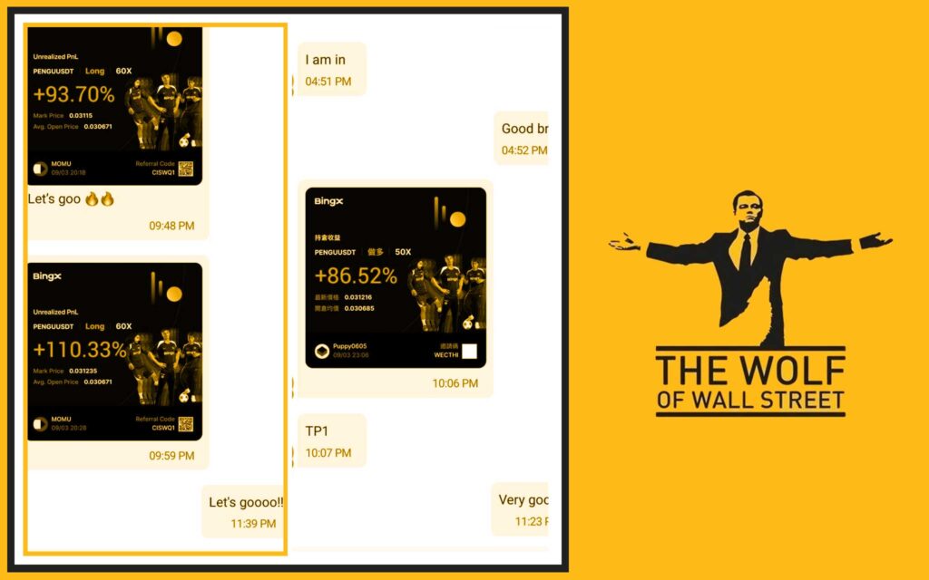 The Wolf Of Wall Street crypto trading community