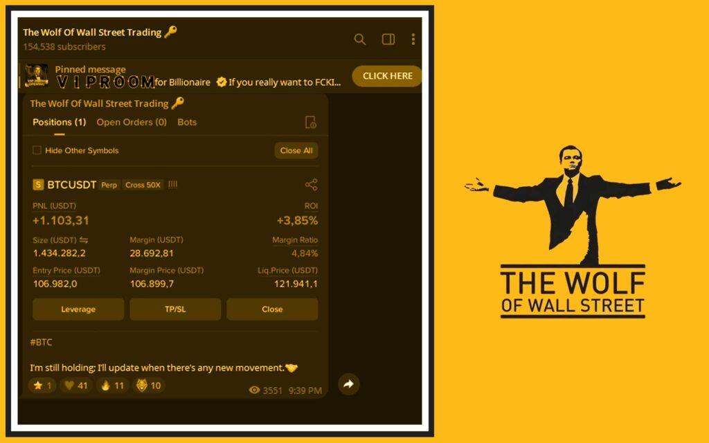 The Wolf Of Wall Street crypto trading community