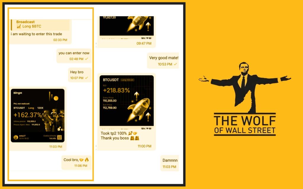 The Wolf Of Wall Street crypto trading community