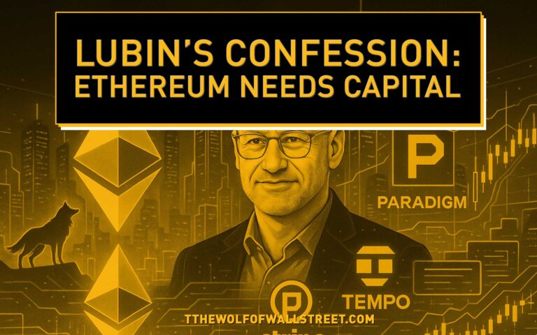 Ethereum, VCs, and the Wolf’s Dilemma: Why Joseph Lubin Says Paradigm Is a Necessary Evil