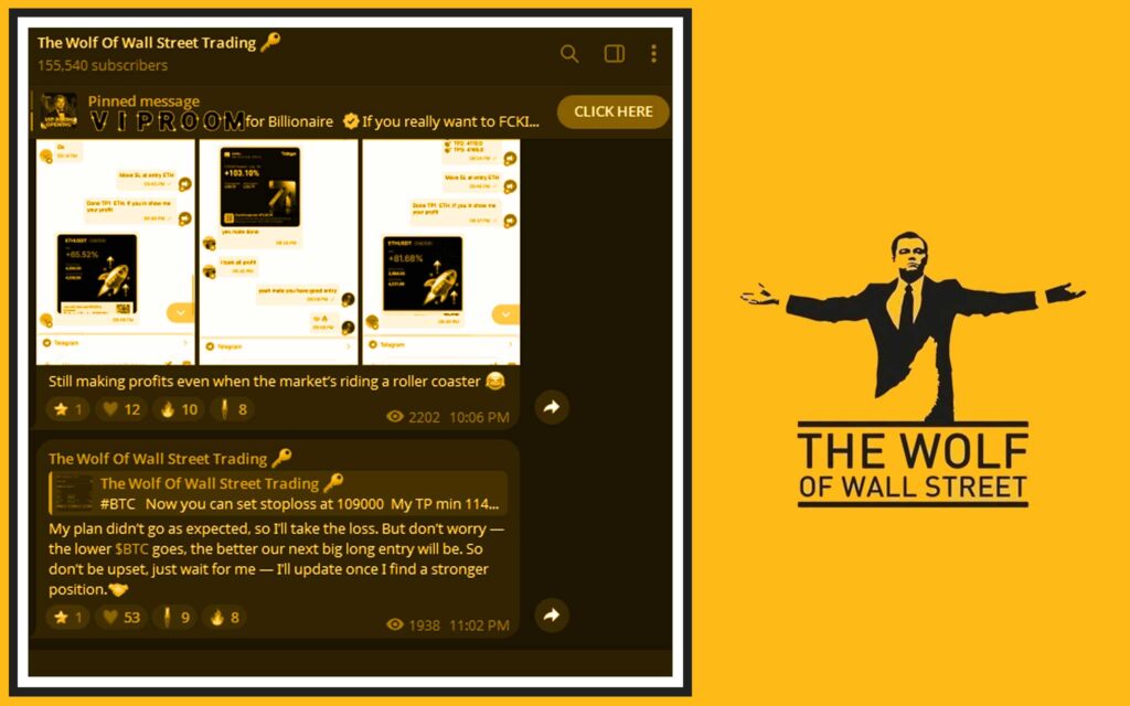 The Wolf Of Wall Street crypto trading community