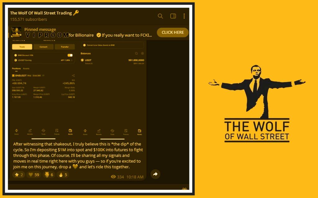 The Wolf Of Wall Street Crypto Trading Community